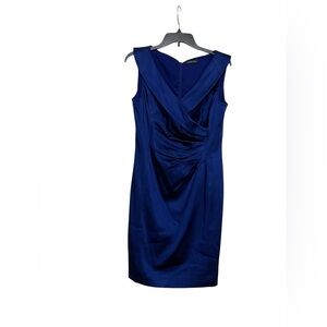 TAHARI ASL Blue Knee-Length Sleeveless Cocktail Dress -‎